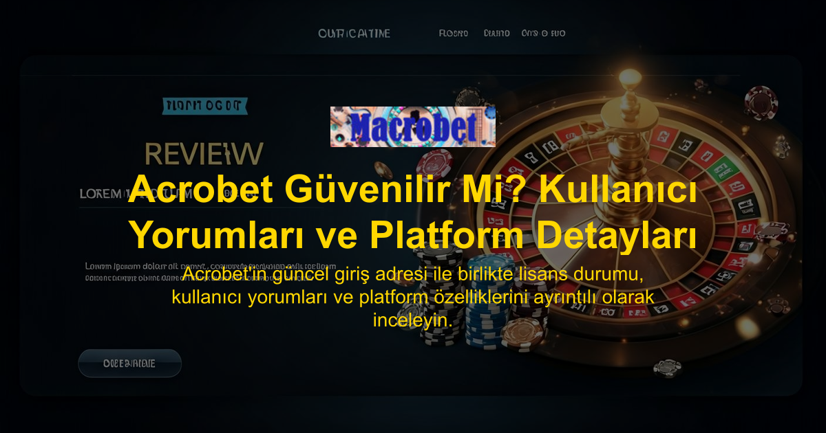 Acrobet Güvenilir Mi? Kullanıcı Yorumları ve Platform Detayları